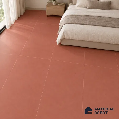 Cement Floor & Wall Tile TL 12797 F Silt Cotto Terracotta 4 ft x 2 ft Vitrified Matte Finish - 9 mm | Suitable for Living Room, Bedroom, Kitchen, Foyer & Commercial Spaces