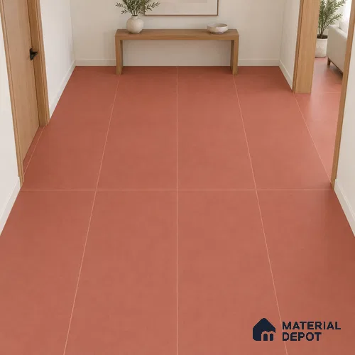 Cement Floor & Wall Tile TL 12797 F Silt Cotto Terracotta 4 ft x 2 ft Vitrified Matte Finish - 9 mm | Suitable for Living Room, Bedroom, Kitchen, Foyer & Commercial Spaces