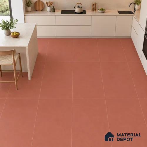 Cement Floor & Wall Tile TL 12797 F Silt Cotto Terracotta 4 ft x 2 ft Vitrified Matte Finish - 9 mm | Suitable for Living Room, Bedroom, Kitchen, Foyer & Commercial Spaces