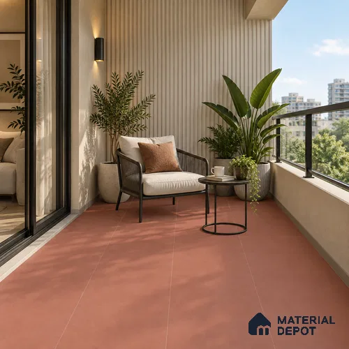 TL 12797 F Konark 106 Silt Cotto 4 ft x 2 ft Vitrified Matte Finish Tile - 9 mm