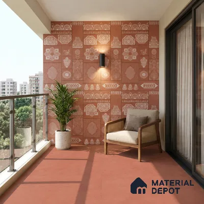 TL 12797 F Konark 106 Silt Cotto 4 ft x 2 ft Vitrified Matte Finish Tile - 9 mm