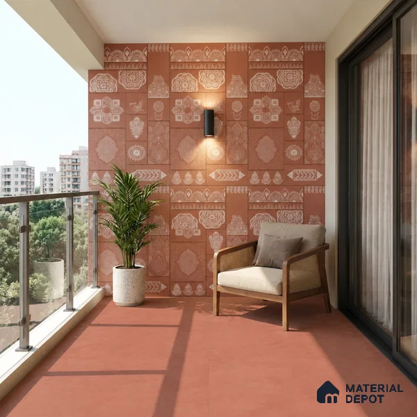 TL 12797 F Konark 106 Silt Cotto 4 ft x 2 ft Vitrified Matte Finish Tile - 9 mm