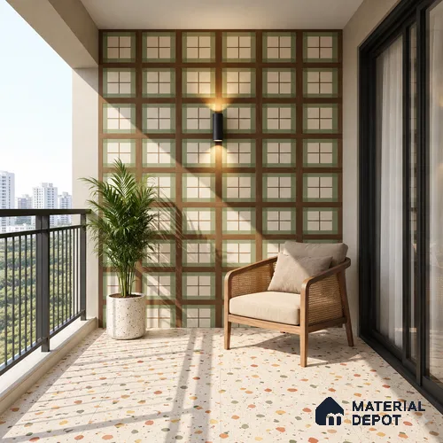 TL 12798 B Levanzo Terrazzo Beige 4 ft x 2 ft Vitrified Matte Finish Tile - 9 mm