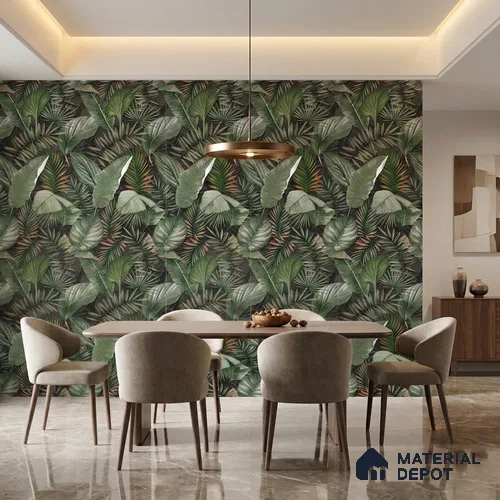 TL 12799 Jungle Green Decor 4 ft x 2 ft Vitrified Matte Finish Tile - 9 mm