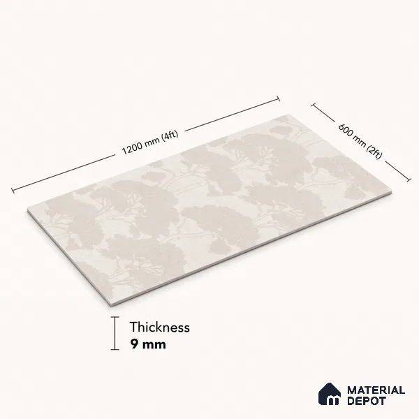 TL 12799 D Stone Murel Light 4 ft x 2 ft Vitrified Matte Finish Tile - 9 mm