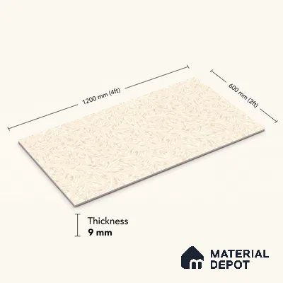 TL 12800 Papier Crema Decor - 1 4 ft x 2 ft Vitrified Matte Finish Tile - 9 mm
