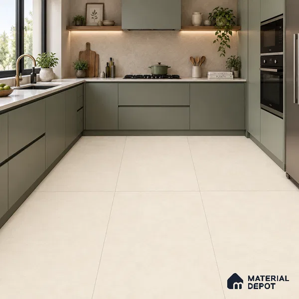 TL 12800 B Papier Crema Decor - 4 4 ft x 2 ft Vitrified Matte Finish Tile - 9 mm