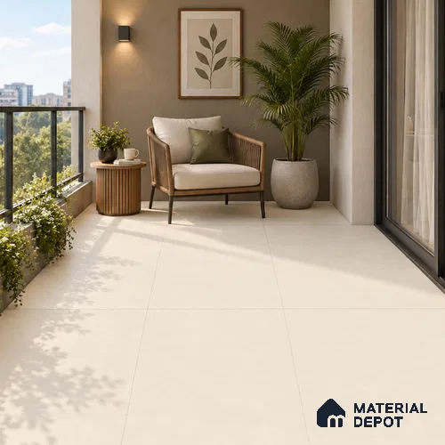TL 12800 B Papier Crema Decor - 4 4 ft x 2 ft Vitrified Matte Finish Tile - 9 mm