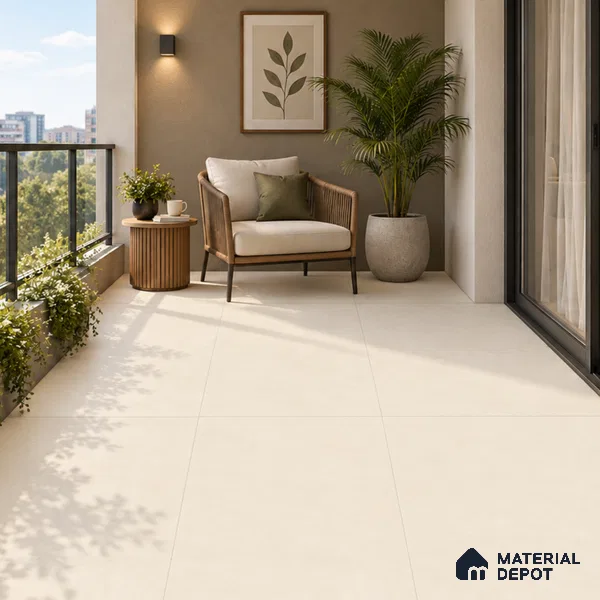 TL 12800 B Papier Crema Decor - 4 4 ft x 2 ft Vitrified Matte Finish Tile - 9 mm