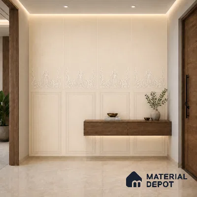 TL 12800 C Papier Crema Decor - 3 4 ft x 2 ft Vitrified Matte Finish Tile - 9 mm