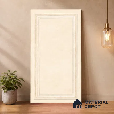 TL 12800 D Papier Crema Decor - 2 4 ft x 2 ft Vitrified Matte Finish Tile - 9 mm