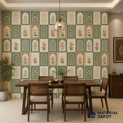 TL 12801 Jharokha Decor 4 ft x 2 ft Vitrified Matte Finish Tile - 9 mm