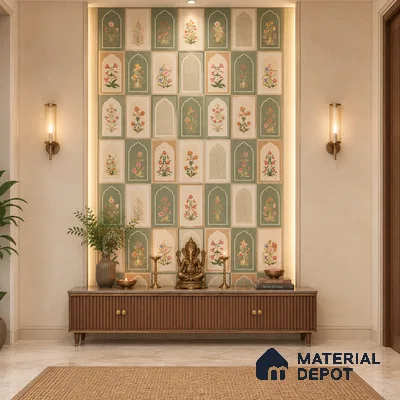 TL 12801 Jharokha Decor 4 ft x 2 ft Vitrified Matte Finish Tile - 9 mm
