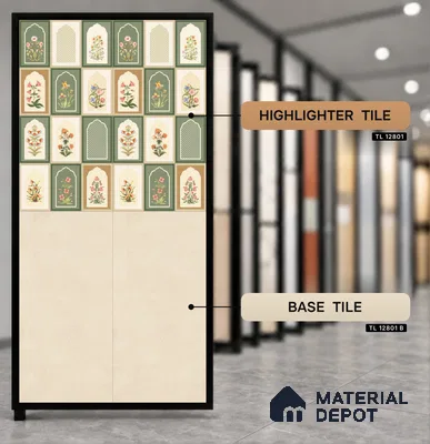TL 12801 Jharokha Decor 4 ft x 2 ft Vitrified Matte Finish Tile - 9 mm