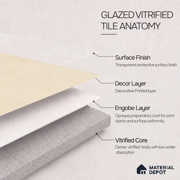TL 12801 B Portland Beige 4 ft x 2 ft Vitrified Matte Finish Tile - 9 mm
