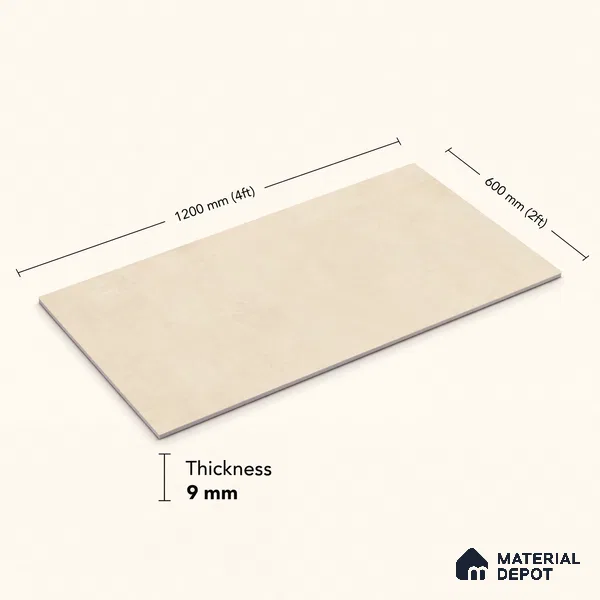 TL 12801 B Portland Beige 4 ft x 2 ft Vitrified Matte Finish Tile - 9 mm