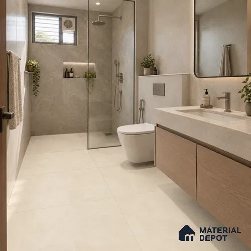 TL 12801 B Portland Beige 4 ft x 2 ft Vitrified Matte Finish Tile - 9 mm