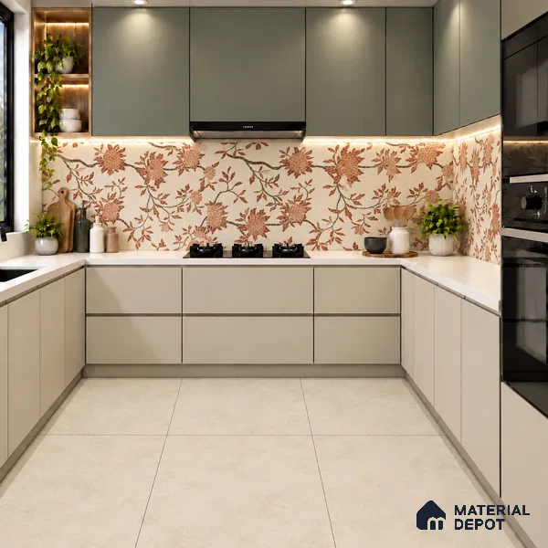 TL 12801 B Portland Beige 4 ft x 2 ft Vitrified Matte Finish Tile - 9 mm