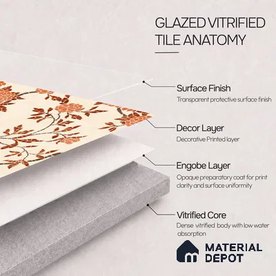 TL 12801 C Eutopia Decor 4 ft x 2 ft Vitrified Matte Finish Tile - 9 mm