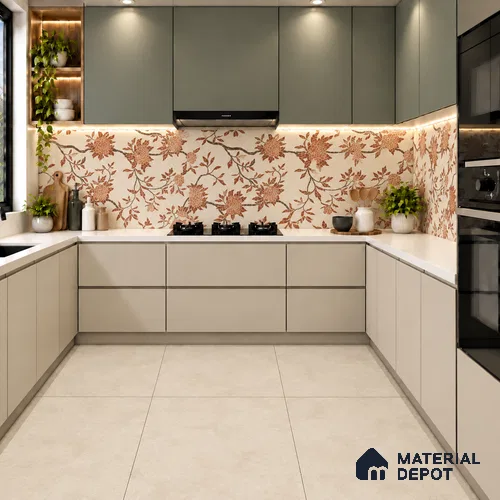 TL 12801 C Eutopia Decor 4 ft x 2 ft Vitrified Matte Finish Tile - 9 mm
