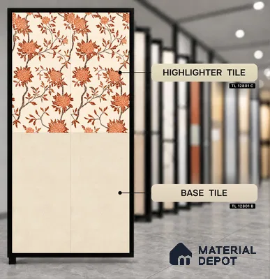 TL 12801 C Eutopia Decor 4 ft x 2 ft Vitrified Matte Finish Tile - 9 mm