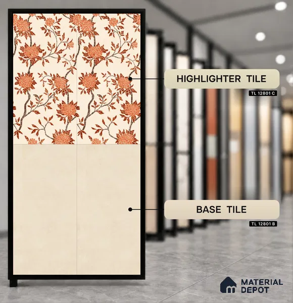 TL 12801 C Eutopia Decor 4 ft x 2 ft Vitrified Matte Finish Tile - 9 mm