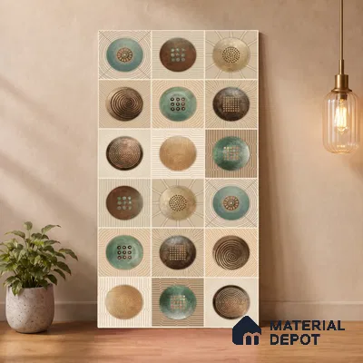 TL 12802 Wall Art 5001 4 ft x 2 ft Vitrified Matte Finish Tile - 9 mm