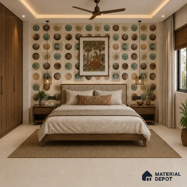 TL 12802 Wall Art 5001 4 ft x 2 ft Vitrified Matte Finish Tile - 9 mm