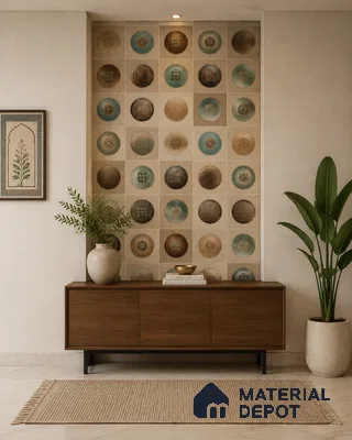 TL 12802 Wall Art 5001 4 ft x 2 ft Vitrified Matte Finish Tile - 9 mm