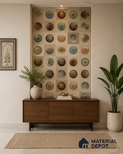 TL 12802 Wall Art 5001 4 ft x 2 ft Vitrified Matte Finish Tile - 9 mm