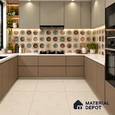 TL 12802 Wall Art 5001 4 ft x 2 ft Vitrified Matte Finish Tile - 9 mm
