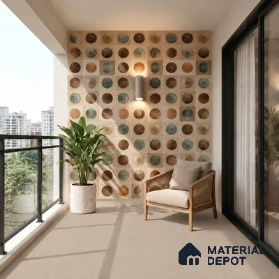 TL 12802 C Silt Sand 4 ft x 2 ft Vitrified Matte Finish Tile - 9 mm