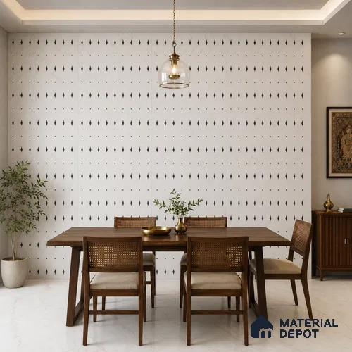 TL 12812 B Diamond Dot Delights 4 ft x 2 ft Vitrified Matte Finish Tile - 9 mm
