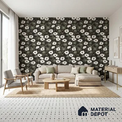 TL 12812 B Diamond Dot Delights 4 ft x 2 ft Vitrified Matte Finish Tile - 9 mm