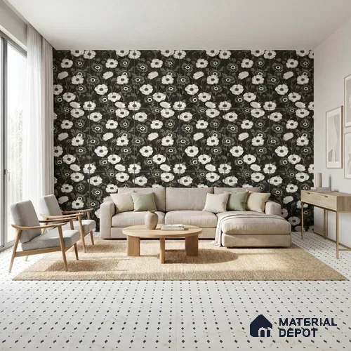 TL 12812 B Diamond Dot Delights 4 ft x 2 ft Vitrified Matte Finish Tile - 9 mm