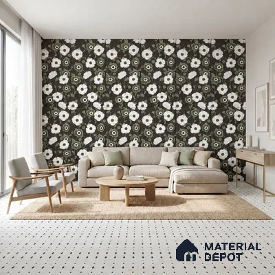 TL 12812 B Diamond Dot Delights 4 ft x 2 ft Vitrified Matte Finish Tile - 9 mm