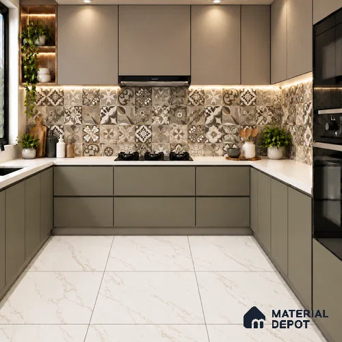TL 12812 D Artistic White 4 ft x 2 ft Vitrified Matte Finish Tile - 9 mm