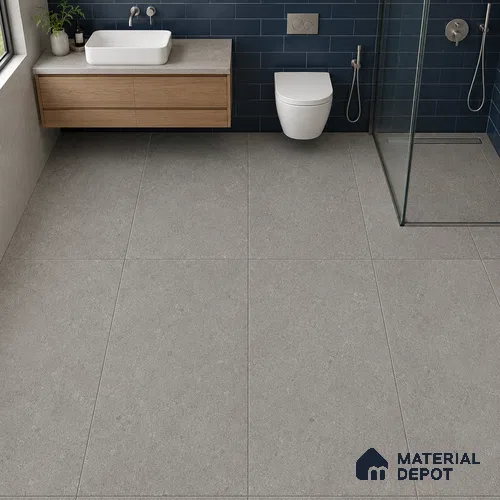 Stone Floor & Wall Tile TL 12813 B Basaltino Grey 4 ft x 2 ft Vitrified Matte Finish - 9 mm | Suitable for Living Room, Bedroom, Kitchen, Foyer & Commercial Spaces