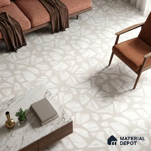 TL 12814 B Maxi Bianco 4 ft x 2 ft Vitrified Matte Finish Tile - 9 mm