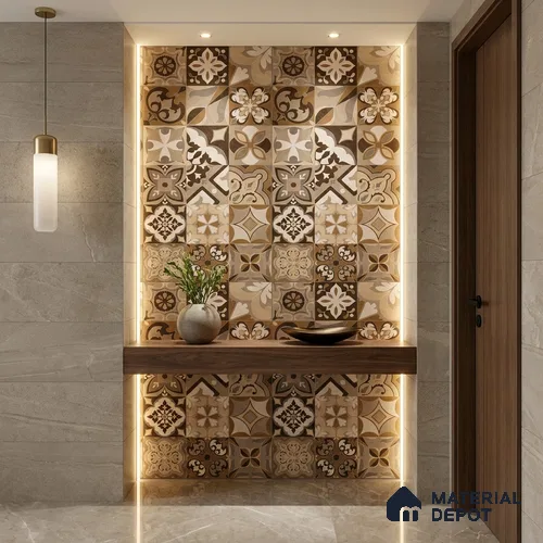 TL 12815 Veneer 306 - R1 4 ft x 2 ft Vitrified Matte Finish Tile - 9 mm