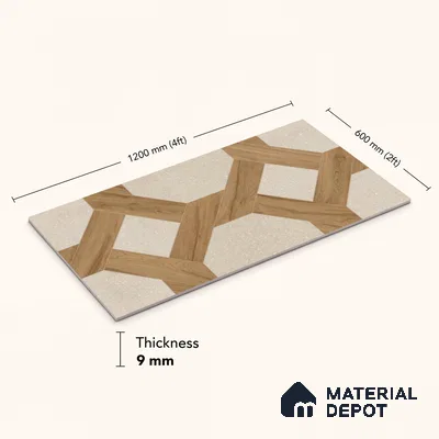 TL 12817 Veneer 303 4 ft x 2 ft Vitrified Matte Finish Tile - 9 mm