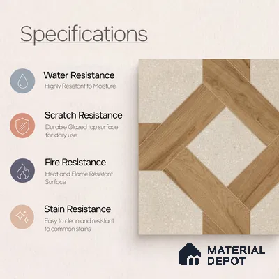 TL 12817 Veneer 303 4 ft x 2 ft Vitrified Matte Finish Tile - 9 mm