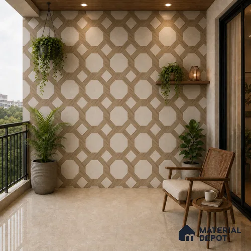 TL 12817 Veneer 303 4 ft x 2 ft Vitrified Matte Finish Tile - 9 mm