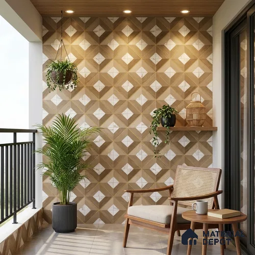 TL 12822 Veneer 301 4 ft x 2 ft Vitrified Matte Finish Tile - 9 mm
