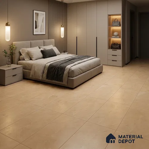 Stone Wall & Floor Tile TL 12832 B Desert Tan 4 ft x 2 ft Matte Finish Vitrified Tile - 9 mm | Suitable For Bathroom, Kitchen, Balcony