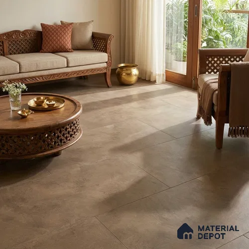 Stone Wall & Floor Tile TL 12832 Desert Earth 4 ft x 2 ft Matte Finish Vitrified Tile - 9 mm | Suitable For Bathroom, Kitchen, Balcony