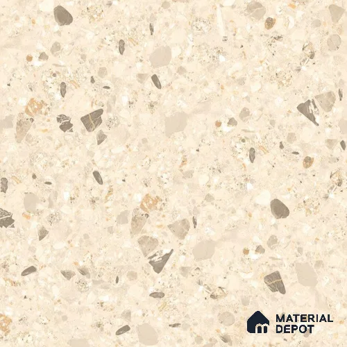 Terrazzo Wall & Floor Tile TL 12841 F Terrazzo Beige 2 ft x 2 ft Matte Finish Vitrified Tile - 9 mm | Suitable For Bathroom, Kitchen, Balcony