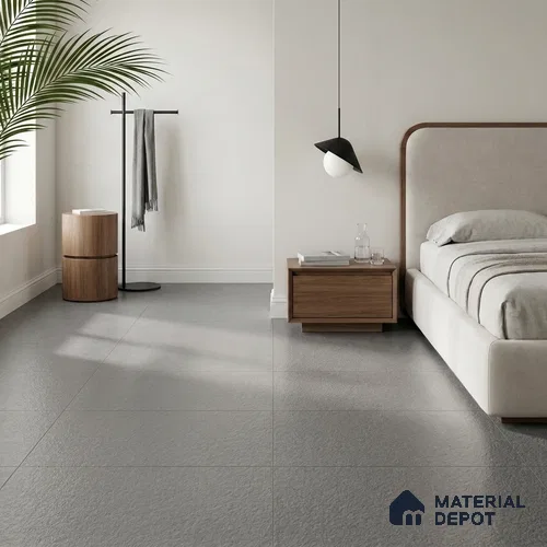 Plain Floor Tile TL 12844 Blast Desert Coal 4 ft x 2 ft Punch Matte Finish Fullbody Vitrified Tile - 20 mm