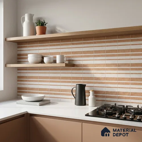 Subway Floor & Wall Tile TL 12877 B Season Decor Canem Eight 8 x 8 inch Matte Finish Porcelain Tile - 9 mm