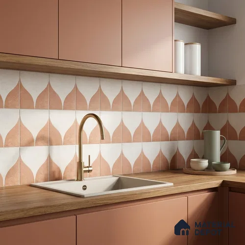 Subway Floor & Wall Tile TL 12877 F Season Decor Canem Two 8 x 8 inch Matte Finish Porcelain Tile - 9 mm